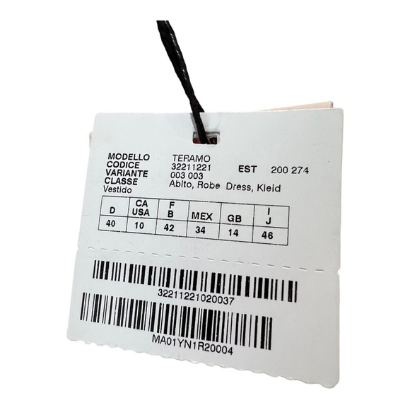 Marella MaxMara Italian Silk Blend Petal Pink Tiered Ruffle MIDI Robe Dress 10 - Picture 12 of 16